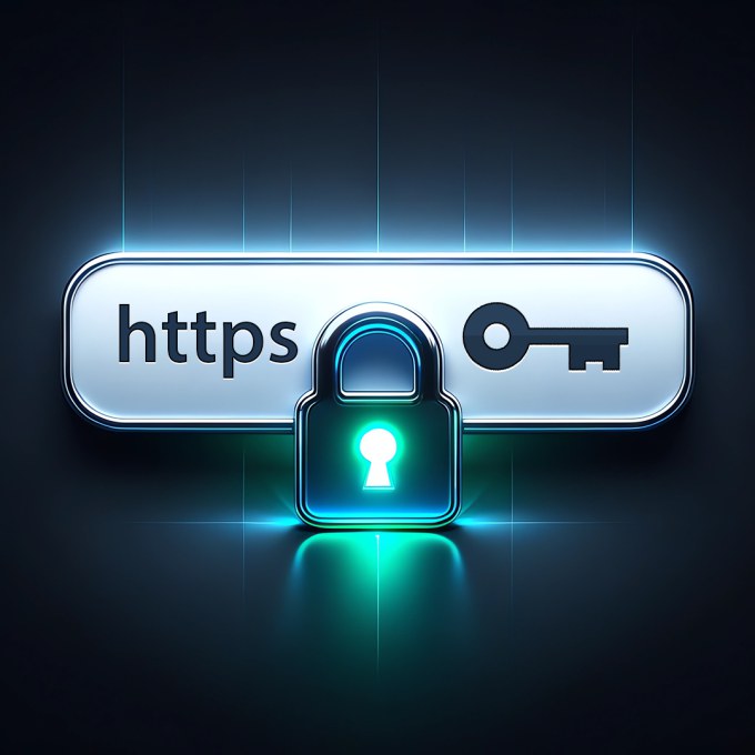 Barre d'adresse de navigateur affichant HTTPS et un cadenas vert, symbolisant un site web sécurisé