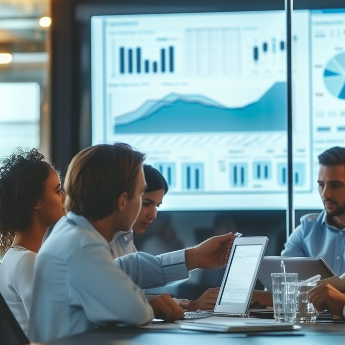 Équipe de professionnels analysant les performances d'un site web