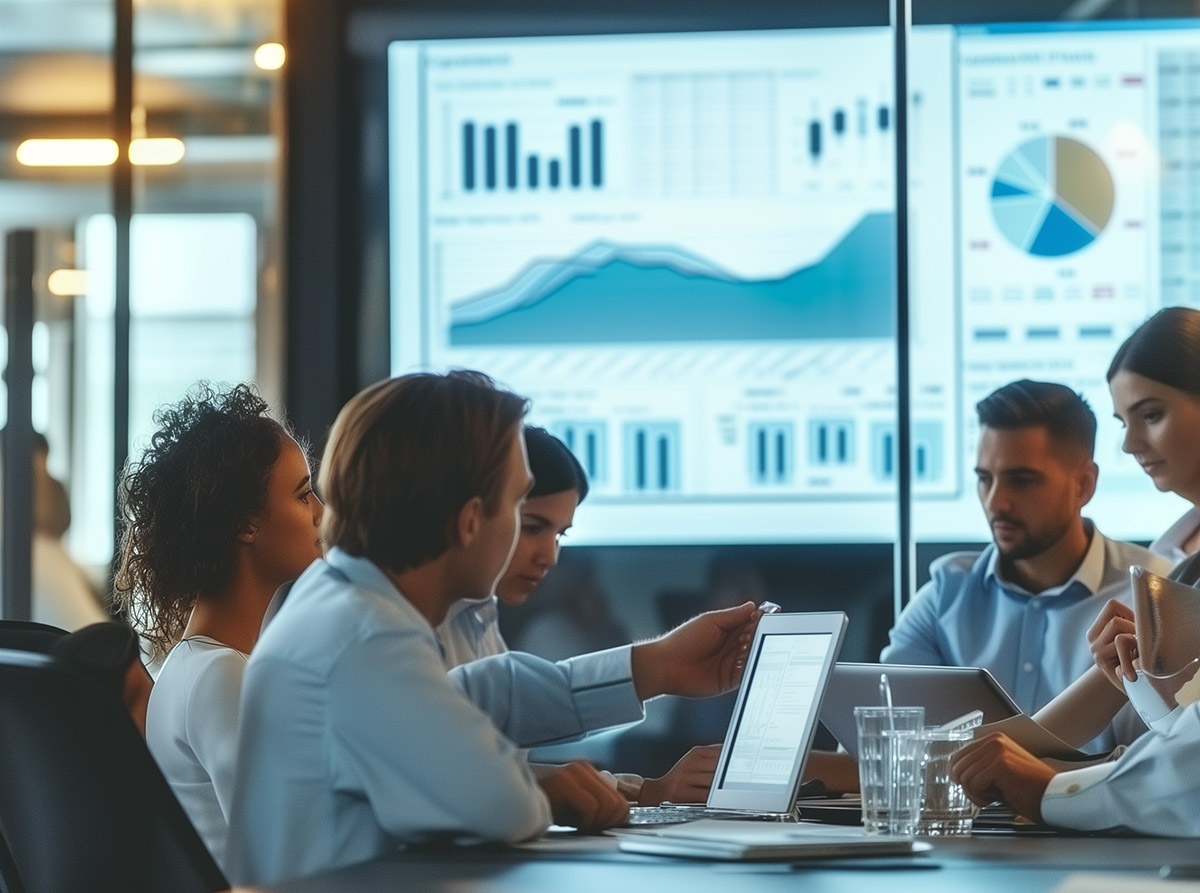 Équipe de professionnels analysant les performances d'un site web